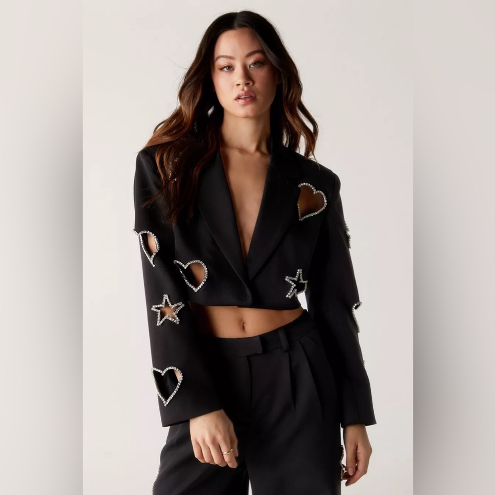 Black Embellished Women's Jacket
